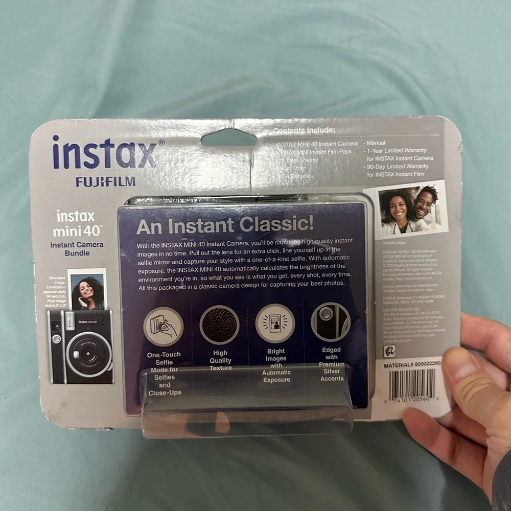 Fujifilm Instax Mini 40 Black Instant Camera